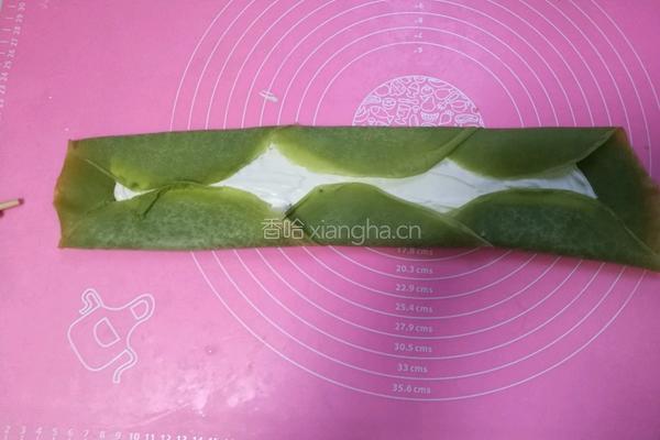 抹茶蜜豆毛巾卷的做法图解12