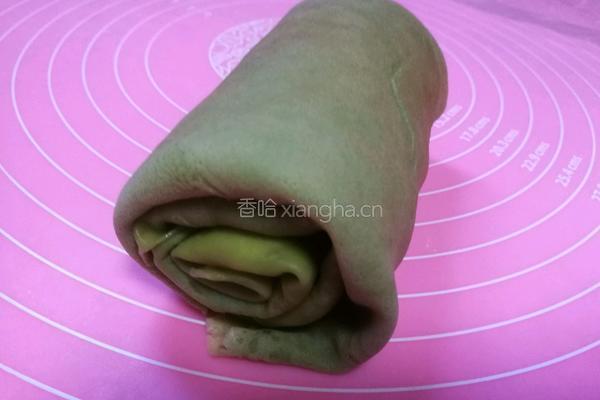 抹茶蜜豆毛巾卷的做法图解13