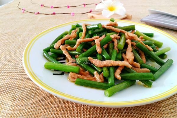 蒜苔炒肉丝的做法图解17