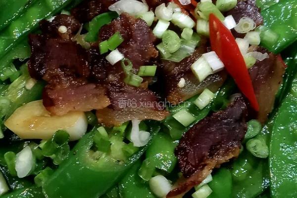 腊肉荷豆的做法图解7