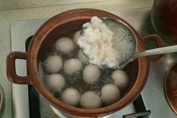 酒酿汤圆的做法图解3