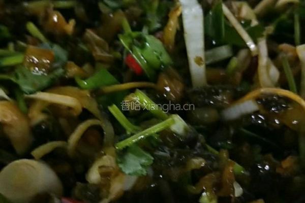 生腌酸菜蒜苗香菜的做法图解4