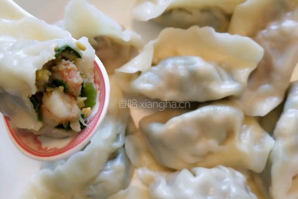 韭菜鸡蛋虾仁饺子的做法图解4