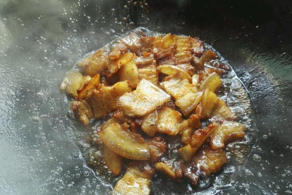 青蒜炒三层肉的做法图解5