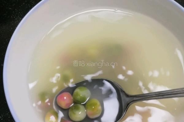 椰汁彩虹小圆子的做法图解4