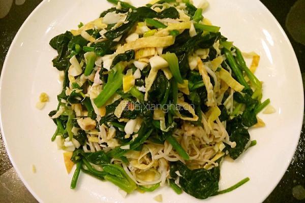 鲁菜大师蒋家菜蛋皮波菜金针菇的做法图解6