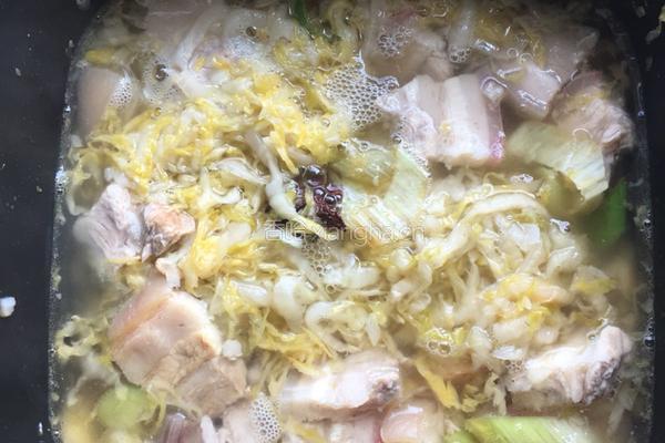酸菜炖粉条炖猪肉的做法图解4