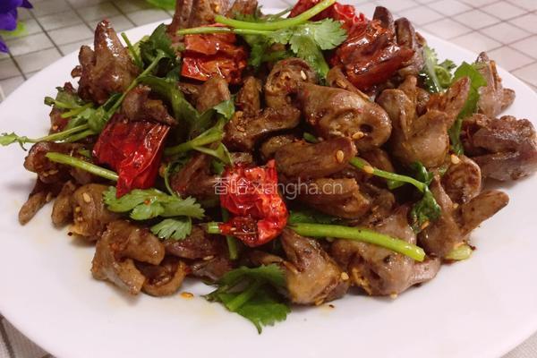 香辣孜然鸡心的做法图解1