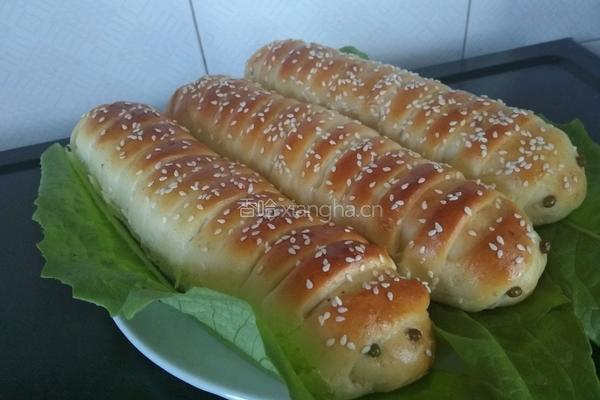 毛毛虫豆沙包（手揉版）的做法图解1