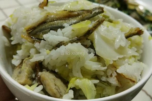 鱼干包菜咸饭(菜饭)的做法图解9
