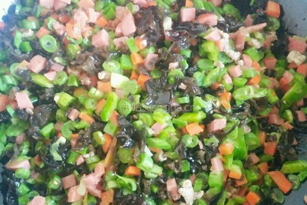 烤箱版烤什锦饭一一不一样滴炒饭的做法图解3