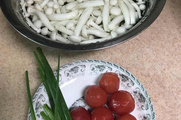 茄汁白玉菇的做法图解2