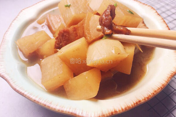 冬日御寒之白萝卜炖五花肉的做法图解9