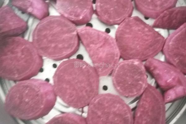 紫薯豆沙馅馒头的做法图解3