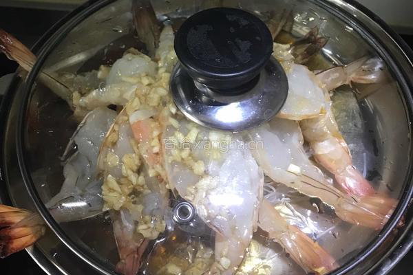 蒜蓉蒸虾的做法图解5