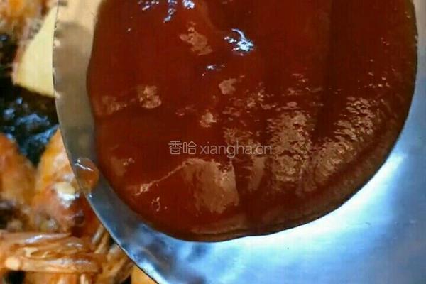 番茄汁大虾的做法图解4
