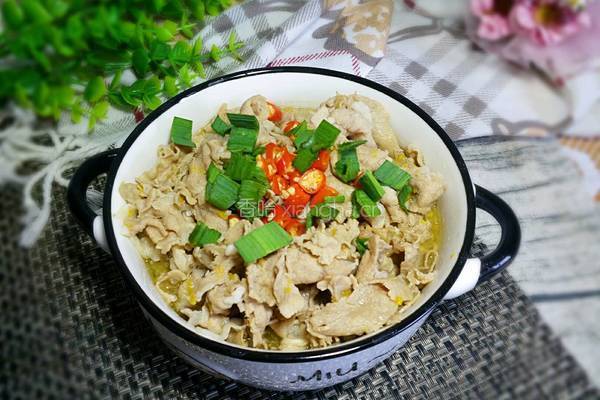 香菇薯粉汆肥羊的做法图解1