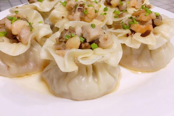 香菇虾仁肉粒烧卖的做法图解1