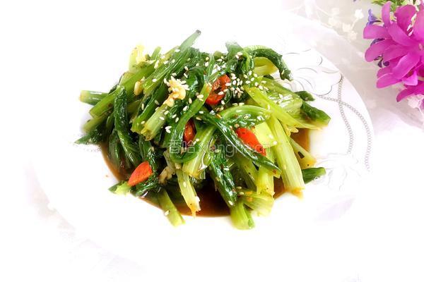 凉拌油麦菜的做法图解1
