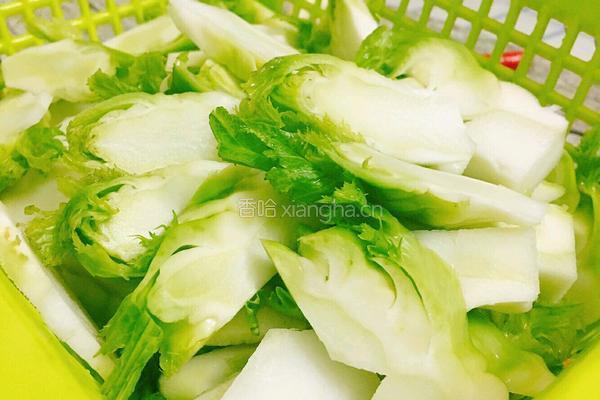芥菜头超腊肉的做法图解2