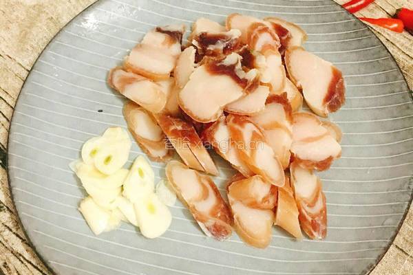 芥菜头超腊肉的做法图解3