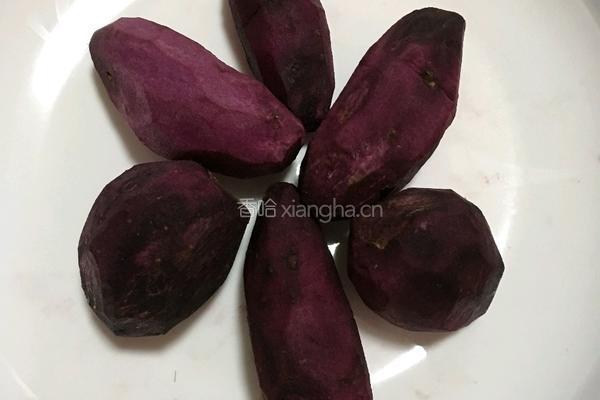 紫薯香蕉面包的做法图解1