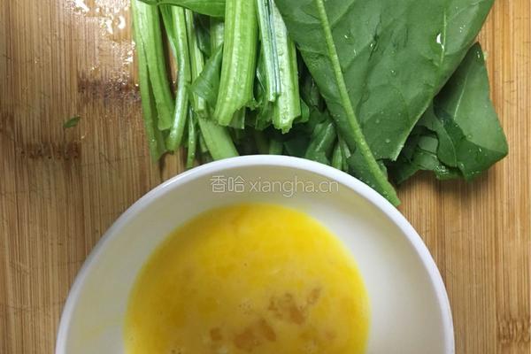 菠菜虾皮鸡蛋饼的做法图解2