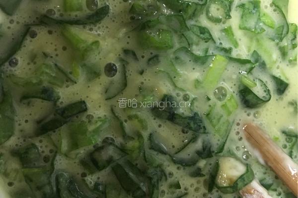 菠菜虾皮鸡蛋饼的做法图解5