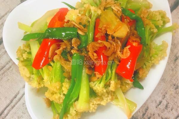 虾皮炒花菜的做法图解9