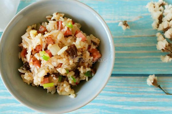 香菇酱炒饭的做法图解8