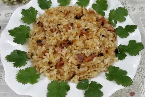 腊肉香菇糯米饭的做法图解11