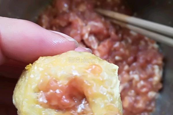 豆泡酿肉的做法图解3
