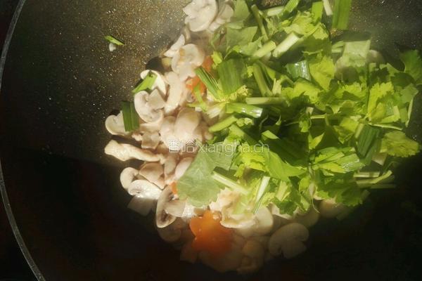 鸡肉炒蘑菇的做法图解4