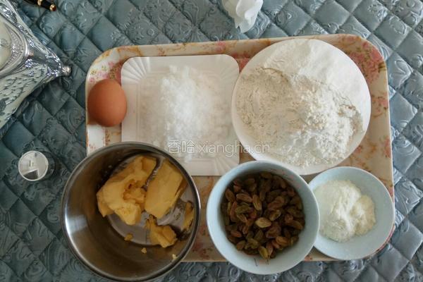 葡萄干饼干条的做法图解1