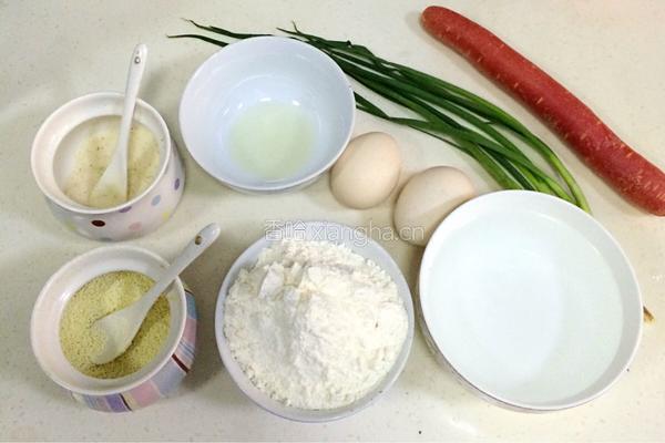 胡萝卜鸡蛋煎饼的做法图解1