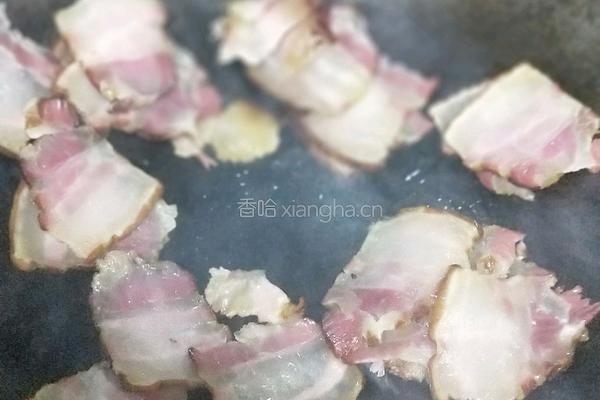 腊肉炒花菜的做法图解2
