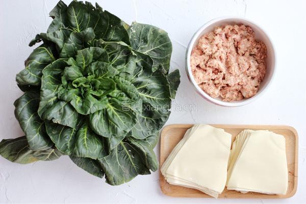青菜猪肉馄饨的做法图解1