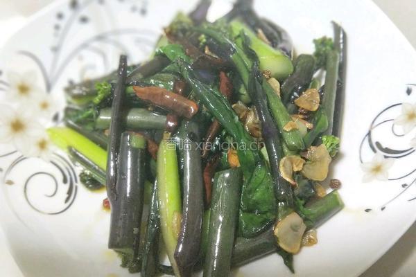 爆炒红油菜苔的做法图解6