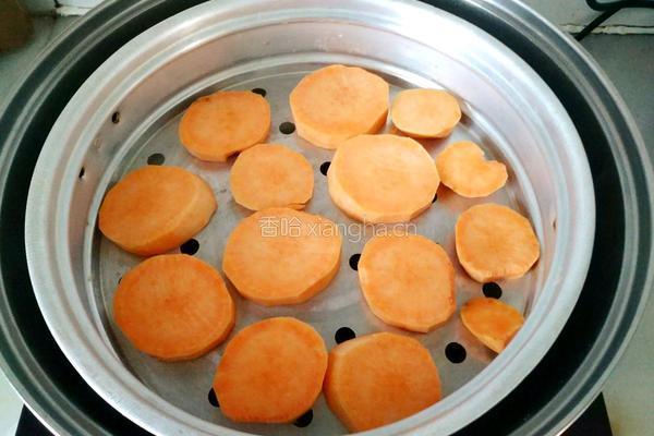 黑芝麻红薯发面饼的做法图解2