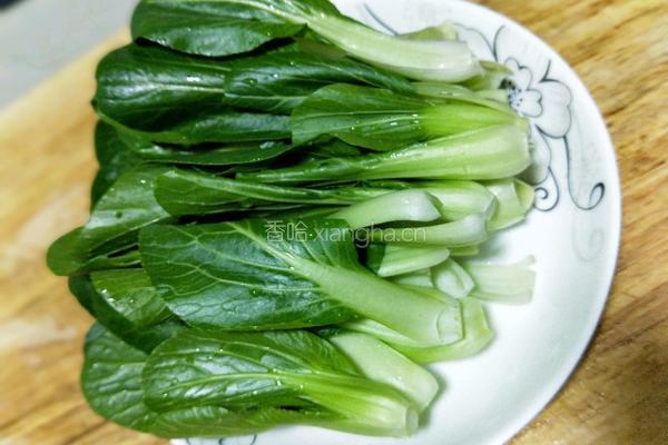 白灼蒜蓉上海青的做法图解1
