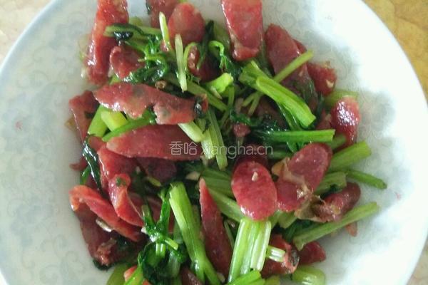 芹菜炒腊肠的做法图解6