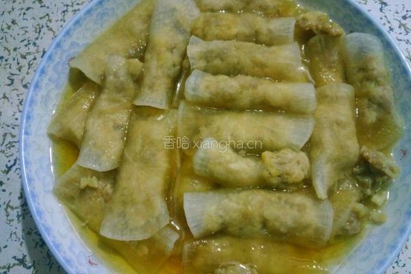白萝卜卷肉的做法图解7