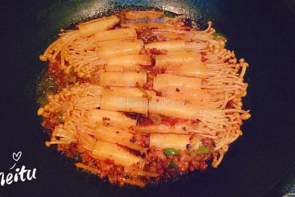 豆腐卷金针菇的做法图解8