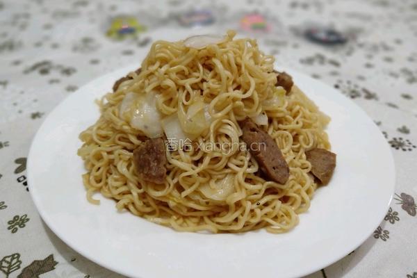 牛筋丸黑椒汁炒面的做法图解7