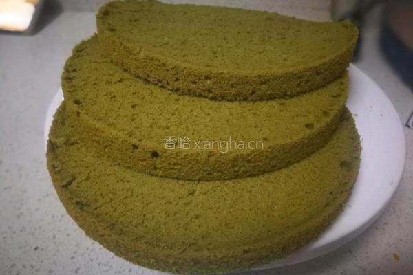 抹茶水果裸蛋糕的做法图解3
