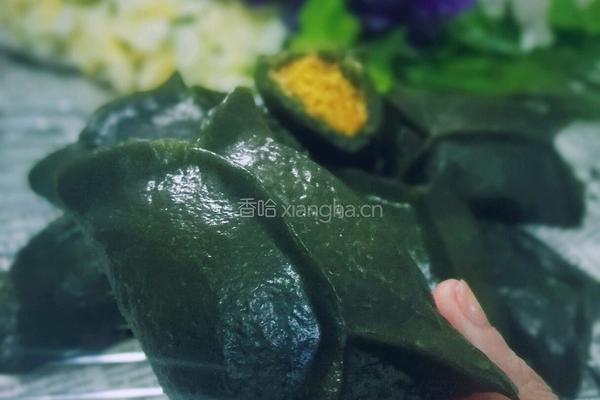 茼蒿蛋黄肉松团的做法图解22