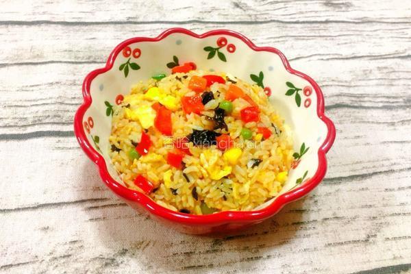 五彩蛋炒饭的做法图解13
