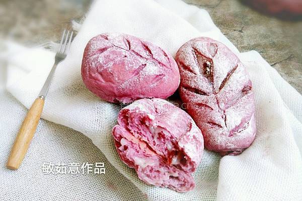蔓越莓麻薯馅紫薯软欧的做法图解16