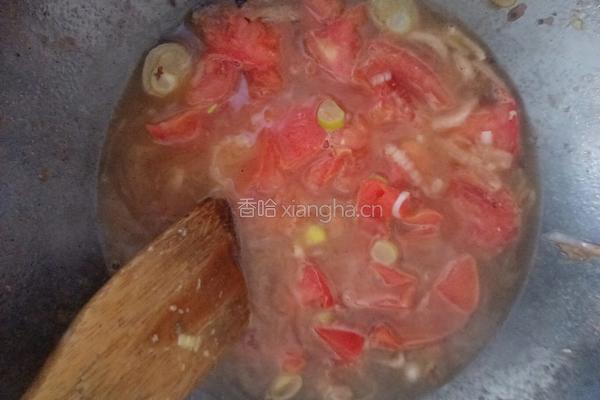 西红柿打卤面的做法图解8