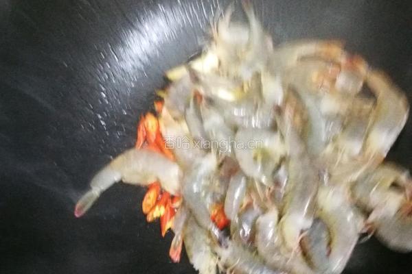 葱爆虾的做法图解5